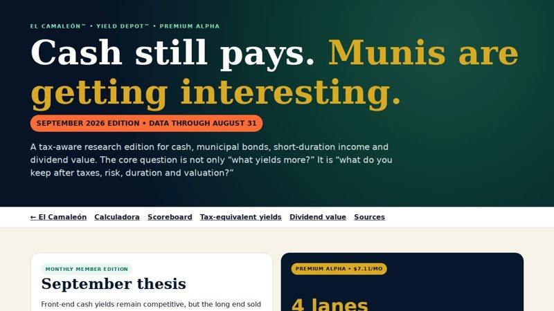 Yield Depot — Explore income strategies and market education.